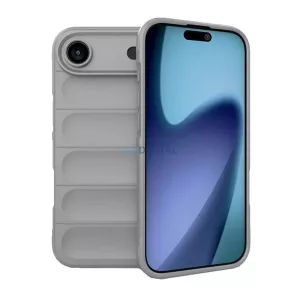 HUSĂ! - Silicon protector de telefon (rezistent la șocuri, protecția camerei, 3D) LIGHT GREY Apple iPhone 17 Air