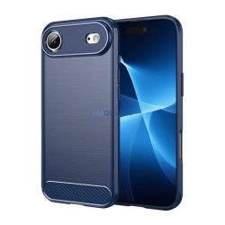   HUSĂ! - Silicon protector de telefon (rezistent la impact, călcâi pernă de aer, periat, model de carbon) CUTTING BLUE Apple iPhone 17 Air