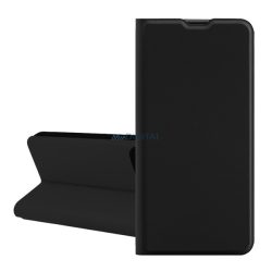   HUSĂ! - Carcasă permanentă, efect piele (FLIP, interior silicon, deschidere laterală, suport desktop, buzunar pentru carduri) BLACK Apple iPhone 17 Air