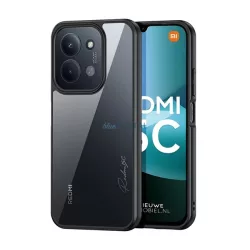   HUSĂ! - DUX DUCIS AIMO silicon protector de telefon (rezistent la șocuri, protector de cameră, mat, val) BLACK Xiaomi Redmi 15C 4G