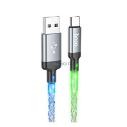   Cablu de date HOCO U112 (USB - Tip-C, 3A, încărcător rapid, 100 cm, lumină LED)