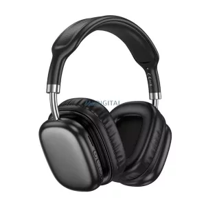 HOCO W52 căști bluetooth Stereo (v5.4, cititor de carduri TF, mufă jack de 3,5 mm) NEGRU