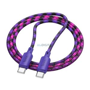HOCO X116 cablu de date (Tip-C - Tip-C, 60W, încărcător rapid PD 3.0, 100cm, șiret) LILA