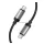 HOCO X117 cablu de date (Tip-C - Tip-C, 60W, încărcător rapid, 100cm, indicator LED, șiret) NEGRU