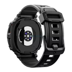   SPIGEN RUGGED ARMOR PRO Strap (dimensiune personalizată, silicon, rezistent la șocuri + cadru din silicon) NEGRU Samsung Galaxy Watch 8 eSIM 40mm (SM-L325), Galaxy Watch 8 40mm (SM-L320)