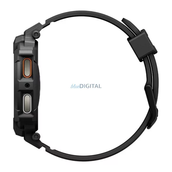 SPIGEN RUGGED ARMOR PRO Strap (dimensiune personalizată, silicon, rezistent la șocuri + cadru din silicon) NEGRU Samsung Galaxy Watch 8 eSIM 40mm (SM-L325), Galaxy Watch 8 40mm (SM-L320)