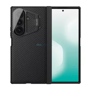 HUSĂ! - NILLKIN CAMSHIELD PROP MAGNETIC silicon telefon protector (rezistent la șocuri, transparent aparat de fotografiat protector, protector spate, dungi) BLACK Samsung Galaxy Z Fold7 (SM-F966)