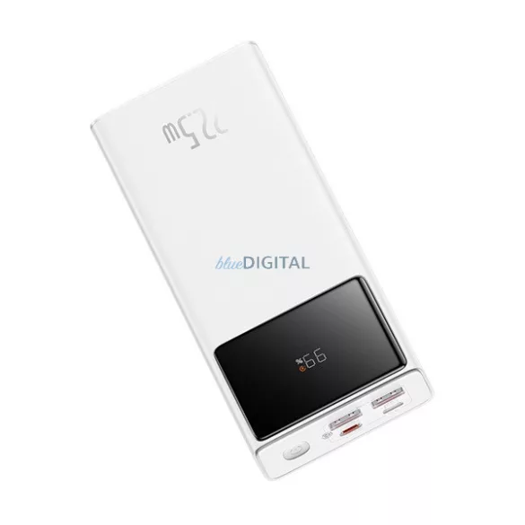 BASEUS ENERFILL FP41 încărcător de urgență Tip-C+2 priză USB (30000mAh, 22.5W, încărcător rapid PD, afișaj LED) ALB