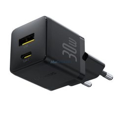   BASEUS PALM încărcător de rețea USB+Type-C (30W, încărcător rapid PD 3.0) NEGRU