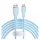 BASEUS PUDDING cablu de date (USB - Type-C, 100W, încărcător rapid, 200cm) LIGHT BLUE
