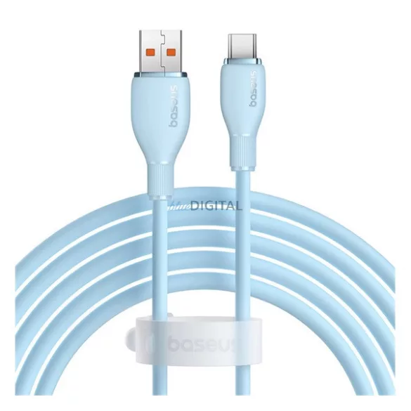 BASEUS PUDDING cablu de date (USB - Type-C, 100W, încărcător rapid, 200cm) LIGHT BLUE