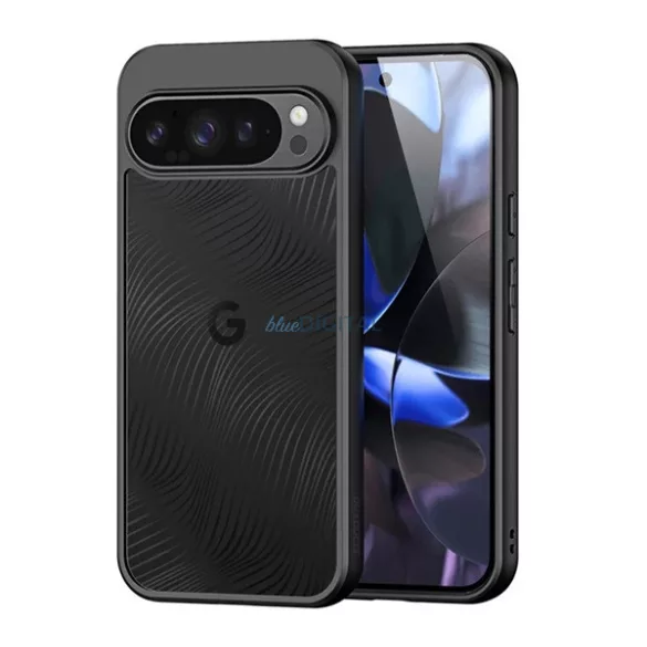 HUSĂ! - DUX DUCIS AIMO silicon telefon protector (rezistent la șocuri, protector de cameră, mat, val) BLACK Google Pixel 10 Pro XL