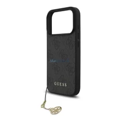   HUSĂ! - GUESS 4G CHARMS protecție de plastic pentru telefon (capac din spate textil, curea pentru telefon) GREEN GREEN Apple iPhone 17 Pro