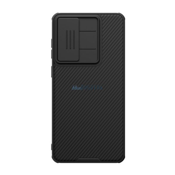 HUSĂ! - NILLKIN CAMSHIELD PRO MAGNETIC plastic protector de telefon (rezistent la șocuri, protecția camerei, magnetic, cu dungi) NEGRU Samsung Galaxy S25 Edge (SM-S937)