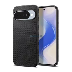   HUSĂ! - SPIGEN LIQUID AIR silicon telefon protector (rezistent la impact, bubble heel, diamant) BLACK Google Pixel 10, Pixel 10 Pro