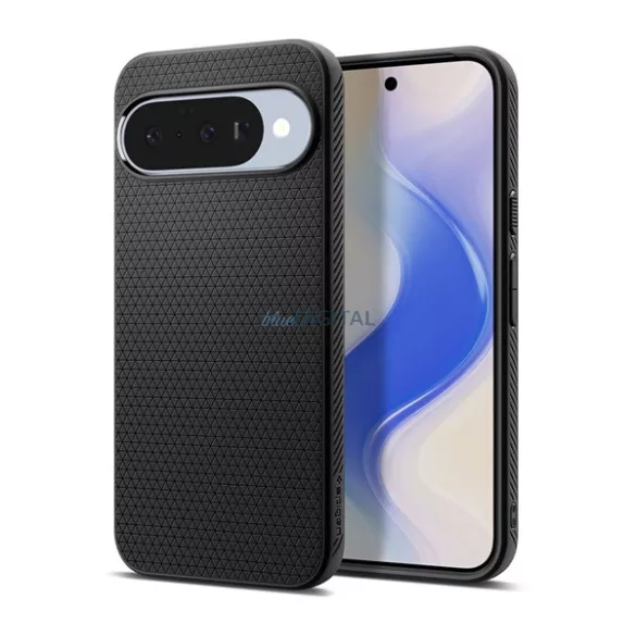 HUSĂ! - SPIGEN LIQUID AIR silicon telefon protector (rezistent la impact, bubble heel, diamant) BLACK Google Pixel 10, Pixel 10 Pro