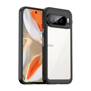 HUSĂ! - Silicon protector de telefon (rezistent la șocuri, spate transparent) BLACK Google Pixel 10 Pro XL