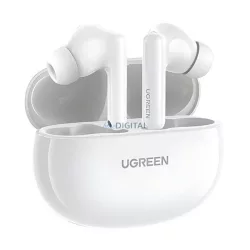   UGREEN HITUNE T6 WS200 căști bluetooth STAR (v5.3, TWS, microfon, anulare activă a zgomotului, IPX5 + încărcător) ALB