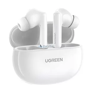 UGREEN HITUNE T6 WS200 căști bluetooth STAR (v5.3, TWS, microfon, anulare activă a zgomotului, IPX5 + încărcător) ALB