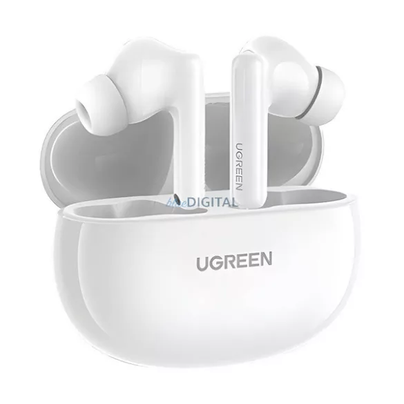 UGREEN HITUNE T6 WS200 căști bluetooth STAR (v5.3, TWS, microfon, anulare activă a zgomotului, IPX5 + încărcător) ALB