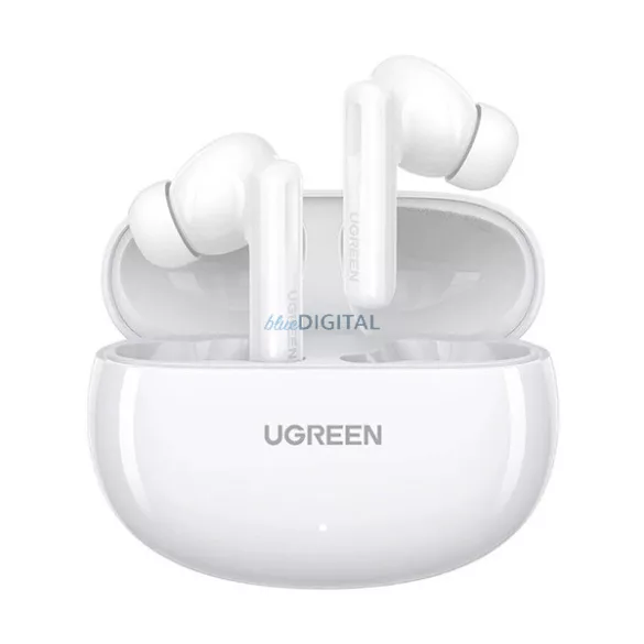 UGREEN HITUNE T6 WS200 căști bluetooth STAR (v5.3, TWS, microfon, anulare activă a zgomotului, IPX5 + încărcător) ALB