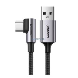   UGREEN US284 cablu de date (USB - Tip-C, 15W, încărcător rapid 3.0, 300cm, 90 grade, șiret) NEGRU