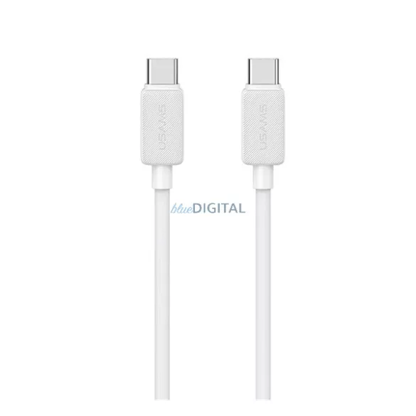 USAMS KY cablu de date (Tip-C - Tip-C, 60W, încărcător rapid PD, 200cm) ALB