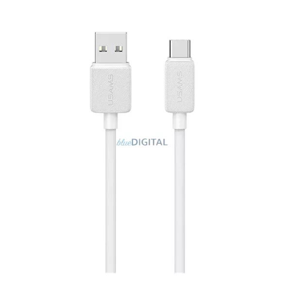 USAMS KY cablu de date (USB - Type-C, 3A, încărcător rapid, 200cm) ALB