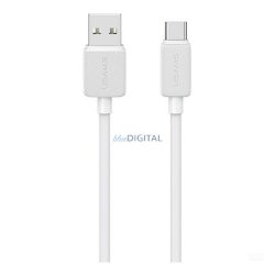  USAMS KY cablu de date (USB - Type-C, 3A, încărcător rapid, 300cm) ALB