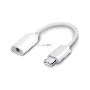 Cablu adaptor audio XIAOMI (mufă jack 3,5 mm - Type-C) ALB