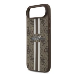   HUSĂ! - GUESS 4G PRINTED STRIPES silicon telefon protector (rezistent la șocuri, efect de piele din spate, MagSafe) CUTTING PEEL Apple iPhone 17 Air