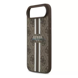 HUSĂ! - GUESS 4G PRINTED STRIPES silicon telefon protector (rezistent la șocuri, efect de piele din spate, MagSafe) CUTTING PEEL Apple iPhone 17 Air