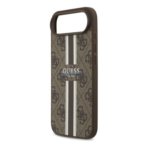 HUSĂ! - GUESS 4G PRINTED STRIPES silicon telefon protector (rezistent la șocuri, efect de piele din spate, MagSafe) CUTTING PEEL Apple iPhone 17 Air