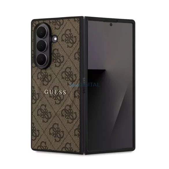 HUSĂ! - GUESS 4G RING CLASSIC LOGO silicon protector de telefon (rezistent la șocuri, spate textil, MagSafe) CUTTING PEEL Samsung Galaxy Z Fold7 (SM-F966)