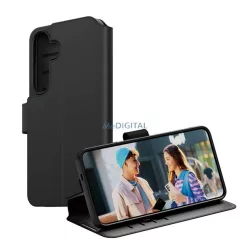   HUSĂ! - Carcasă PANZERGLASS CARE WALLET verticală, efect piele (FLIP, deschidere laterală, desktop, protecție cameră foto) BLACK Samsung Galaxy A36 5G (SM-A366)
