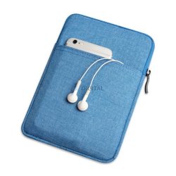   HUSĂ! - Geantă permanentă, textilă (universală, strat interior rezistent la șocuri, fermoar, impermeabilă, dimensiune 8") LIGHT BLUE