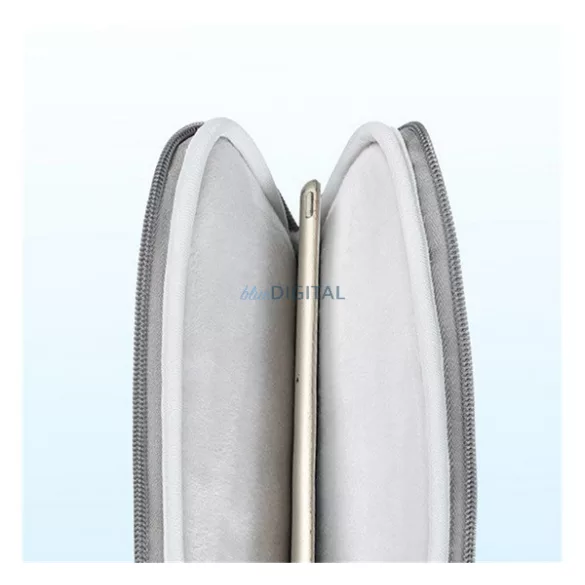 HUSĂ! - Geantă permanentă, textilă (universală, strat interior rezistent la șocuri, fermoar, impermeabilă, dimensiune 8") LIGHT BLUE