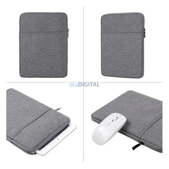 HUSĂ! - Geantă permanentă, textilă (universală, strat interior rezistent la șocuri, fermoar, impermeabilă, dimensiune 8") LIGHT BLUE