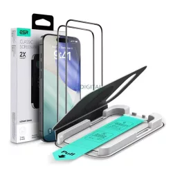   ESR ULTRAFIT Ecran de protecție din sticlă 2pcs (2.5D, 9H + Frame) pentru Apple iPhone 17 Air