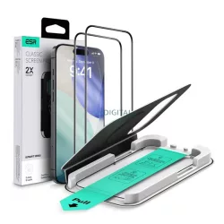   ESR ULTRAFIT Ecran de protecție din sticlă 2pcs (2.5D, 9H + Frame) pentru Apple iPhone 17 Pro