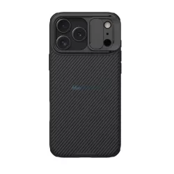   HUSĂ! - NILLKIN CAMSHIELD PRO silicon telefon protector (rezistent la șocuri, protecția camerei, cu dungi) BLACK Apple iPhone 17 Pro Max