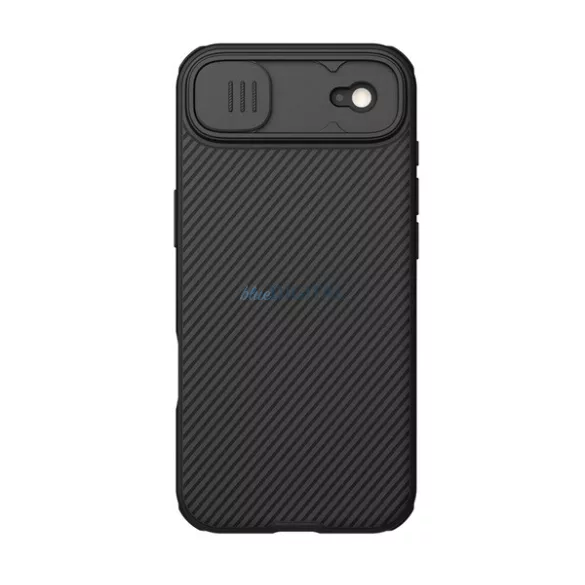 HUSĂ! - NILLKIN CAMSHIELD PRO silicon telefon protector (rezistent la șocuri, protecția camerei, cu dungi) BLACK Apple iPhone 17 Air