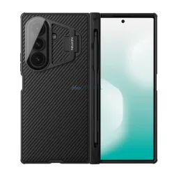   HUSĂ! - NILLKIN CAMSHIELD PROP silicon telefon protector (rezistent la șocuri, transparent aparat de fotografiat protector, protector spate, dungi, creion touch) BLACK Samsung Galaxy Z Fold7 (SM-F966)