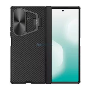 HUSĂ! - NILLKIN CAMSHIELD PROP silicon protector de telefon (rezistent la șocuri, protector de cameră, protector spate, cu dungi) BLACK Samsung Galaxy Z Fold7 (SM-F966)