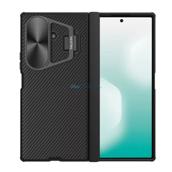 HUSĂ! - NILLKIN CAMSHIELD PROP silicon protector de telefon (rezistent la șocuri, protector de cameră, protector spate, cu dungi) BLACK Samsung Galaxy Z Fold7 (SM-F966)