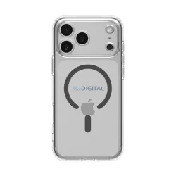   HUSĂ! - SPIGEN ULTRA HYBRID MAG plastic protector de telefon (rezistent la șocuri, bubble cadru, MagSafe) BREECH SILVER Apple iPhone 17 Pro Max
