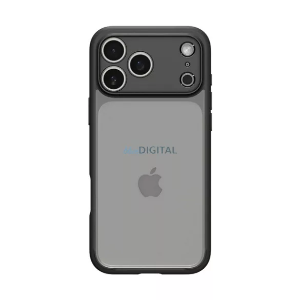 HUSĂ! - SPIGEN ULTRA HYBRID plastic protector de telefon (rezistent la șocuri, bubble cadru) TRANSFER / negru Apple iPhone 17 Pro
