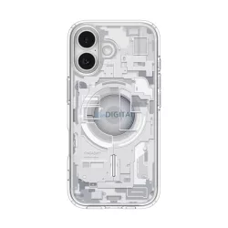   HUSĂ! - SPIGEN ULTRA HYBRID ZERO ONE plastic protector de telefon (rezistent la șocuri, bubble cadru, MagSafe) WHITE Apple iPhone 17