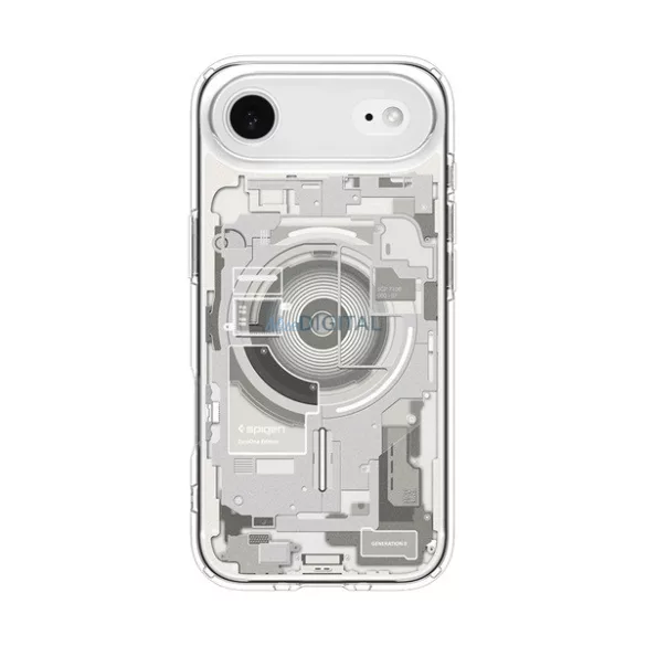 HUSĂ! - SPIGEN ULTRA HYBRID ZERO ONE plastic telefon protector (rezistent la impact, cadru pernă de aer, MagSafe) ITALIAN GREY Apple iPhone Air