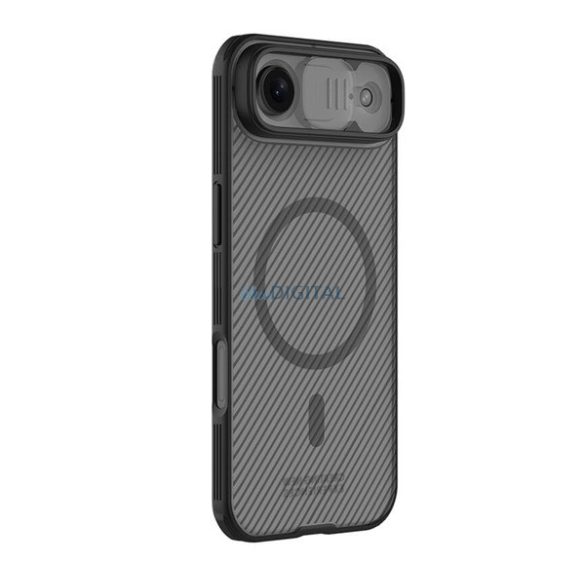 HUSĂ! - NILLKIN CAMSHIELD PRO MAGNETIC plastic protector de telefon (rezistent la șocuri, protector de cameră, magnetic, cu dungi) TRANSFER/BLACK Apple iPhone Air